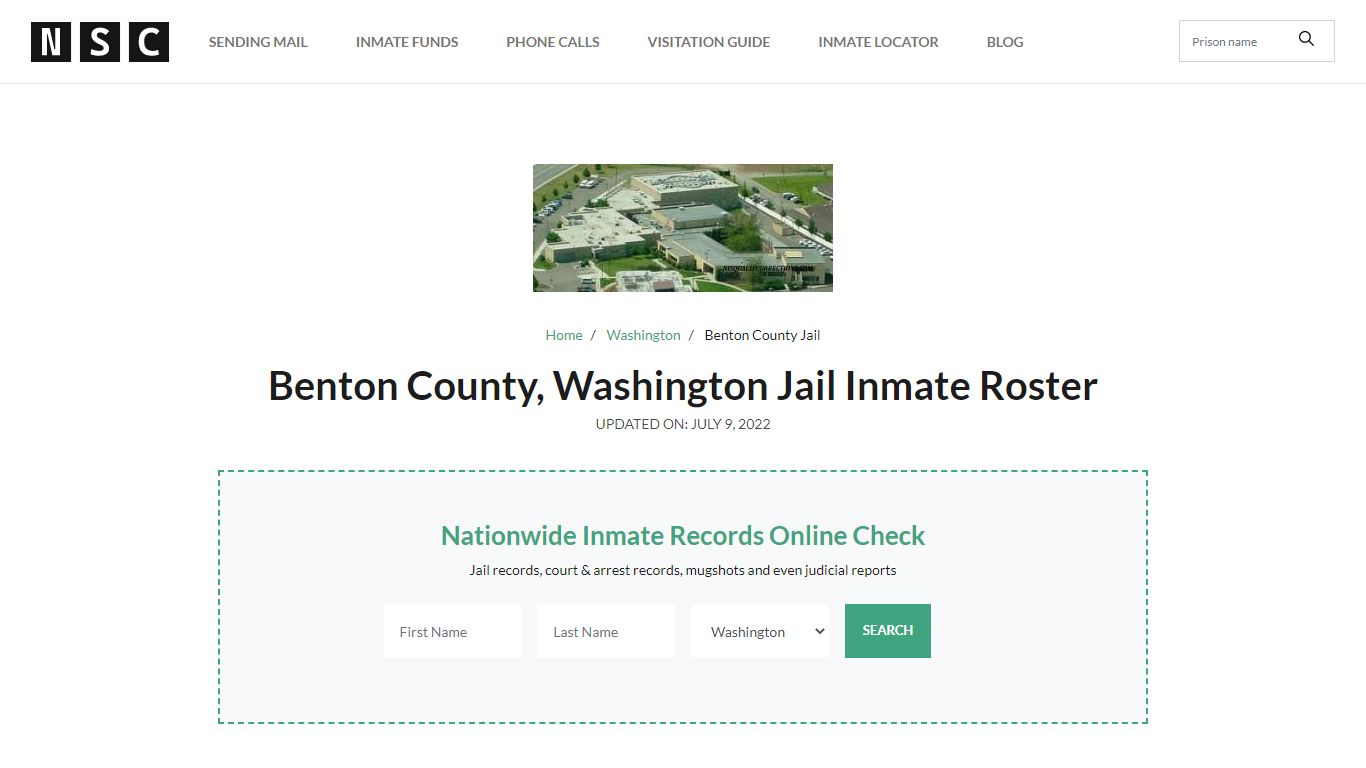 Benton County, Washington Jail Inmate List